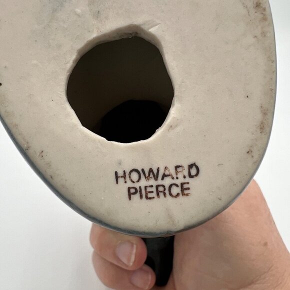 Howard Pierce Porcelain Dolphin Figurine Glossy Blue Glaze California Pottery - Picture 9 of 11